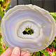 Polished agate slice with core from Brazil 138g