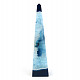 Agate blue obelisk with hollow Brazil 698g