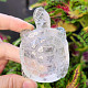 Crystal turtle figurine hand cut 130g