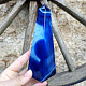 Blue agate obelisk 373g (Brazil)