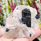 Black tourmaline crystals in natural crystal (Brazil) 129g