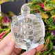 Crystal turtle figurine hand cut 174g