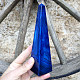 Blue agate obelisk with socket 367g (Brazil)