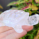 Crystal turtle figurine hand cut 130g