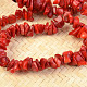 Náramek barvená mušle červená sekané tvary