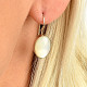 Pearl earrings 15x11mm ovals Ag