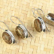 Image jasper earrings 14x10mm oval with silver trim