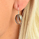 Agate earrings 14x10mm oval Ag