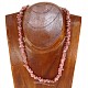 Rhodochrosite necklace chopped shapes 45 cm