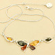 Amber butterfly necklace Ag 45-48cm