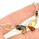 Amber butterfly necklace Ag 45-48cm