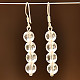 Crystal earrings cut beads Ag
