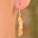 Ulexite orange earrings Ag