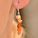 Ulexite brown earrings Ag