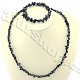 Obsidián vločkový šperky sada - náhrdelník + náramek