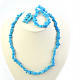 Tyrkenit jewelry set - necklace + bracelet + earrings
