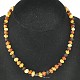 Amber necklace buttony mix matt 45 cm