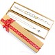 Longer gift box with beige bow - on bracelet