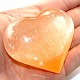 Selenit heart orange larger 5-6 cm
