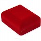 Sametová dárková krabička obdélník červená 7.5 x 6cm