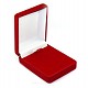 Sametová dárková krabička obdélník červená 7.5 x 6cm