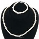 Dárková sada bílých perel (47+19cm)