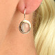 rose quartz earrings oval Ag 925/1000