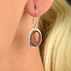 Aventurine gold earrings 3 grams Ag 925/1000