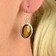 Tiger eye pendant earrings 2.93 g Ag 925/1000