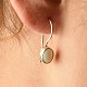 Pearly earrings oval, 2.2 g Ag 925/1000