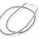 Hematite necklace beads 4 mm plated 45 cm
