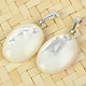 Pearl pendant oval cabochons jewelery bail