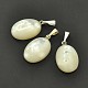 Pearl pendant oval cabochons jewelery bail