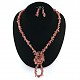 Rhodochrosite jewelry set - necklace + earrings dl