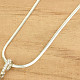 Smooth snake necklace silver Ag 925/1000 42 centimeters about 2.9 grams