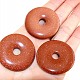 Aventurine pendant donut synthetic leather 40 mm