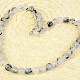 Crystal with tourmaline necklace beads 10 mm 48 cm