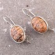 Image jasper earrings with oval flange Ag 925/1000