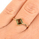 Prsten s vltavínem zlato 14K Au 585/1000 2.53g vel.56