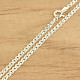 Silver necklace tříočkový 55 cm approx 6.2 g Ag 925/1000