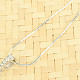 Silver necklace smooth hexagonal 45 cm approx 2.1 g Ag 925/1000