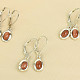 Aventurine gold earrings oval 925/1000 Ag