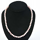 Rose quartz necklace beads 8.5 mm 52 cm