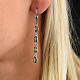 Moldavite earrings 4x8mm Ag 925/1000