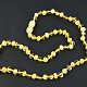 Amber yellow and milky pebbles necklace 46 cm JANT2395