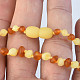 Matt amber necklace pebbles 34 cm (children's size)
