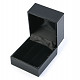 Leatherette gift box black 5.2 x 4.7 cm