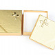 Dárková krabička zlatá s mašličkou 8 x 8cm