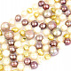 Necklace long pearls mix