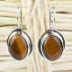 Tiger eye earrings oval Ag 925/1000 5.8g